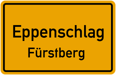 Ortsschild Eppenschlag Fürstberg