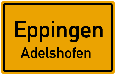 Straßenverzeichnis Eppingen Adelshofen