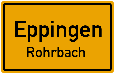 Straßenverzeichnis Eppingen Rohrbach