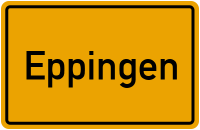 Ortsschild von Eppingen in Baden-Württemberg