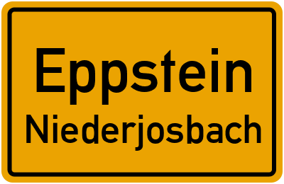 Ortsschild Eppstein Niederjosbach