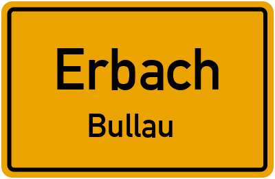 Ortsschild Erbach Bullau