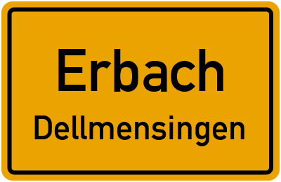 Ortsschild Erbach Dellmensingen