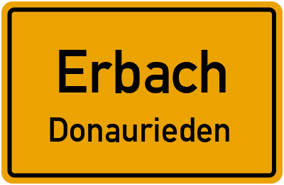 Straßenverzeichnis Erbach Donaurieden