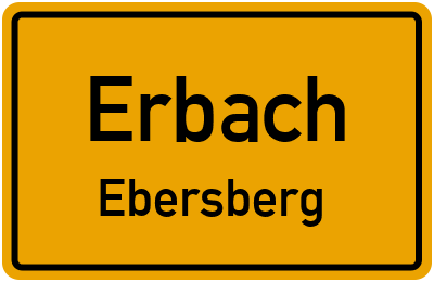 Ortsschild Erbach Ebersberg