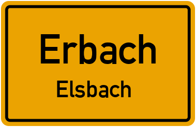 Ortsschild Erbach Elsbach