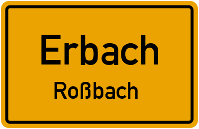 Straßenverzeichnis Erbach Roßbach