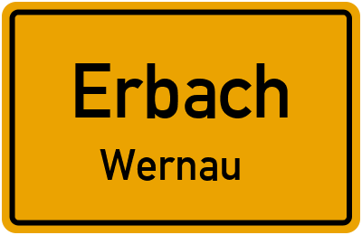Ortsschild Erbach Wernau