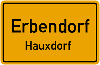 Ortsschild Erbendorf Hauxdorf
