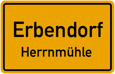 Ortsschild Erbendorf Herrnmühle