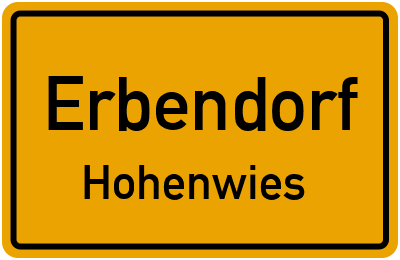 Straßenverzeichnis Erbendorf Hohenwies