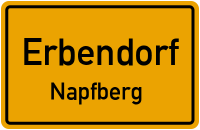Ortsschild Erbendorf Napfberg