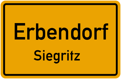 Ortsschild Erbendorf Siegritz
