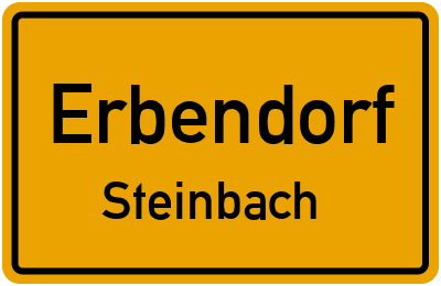 Ortsschild Erbendorf Steinbach
