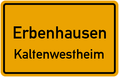 Straßenverzeichnis Erbenhausen Kaltenwestheim