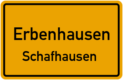 Straßenverzeichnis Erbenhausen Schafhausen