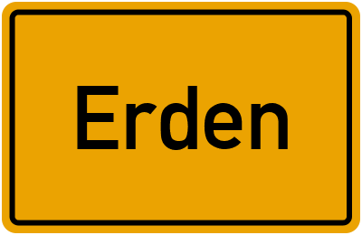 Ortsschild von Gemeinde Erden in Rheinland-Pfalz