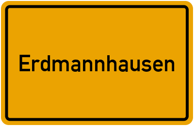 Ortsschild von Gemeinde Erdmannhausen in Baden-Württemberg