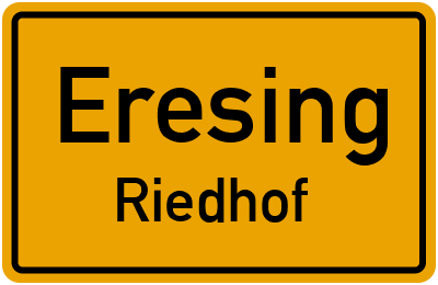 Straßenverzeichnis Eresing Riedhof