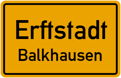 Straßenverzeichnis Erftstadt Balkhausen