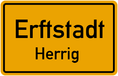 Ortsschild Erftstadt Herrig