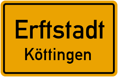 Ortsschild Erftstadt Köttingen