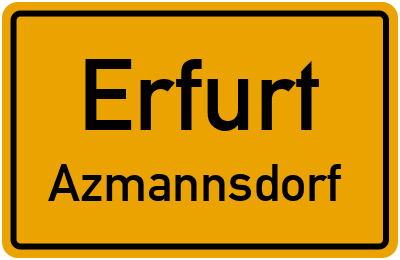 Straßenverzeichnis Erfurt Azmannsdorf