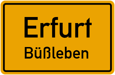Ortsschild Erfurt Büßleben
