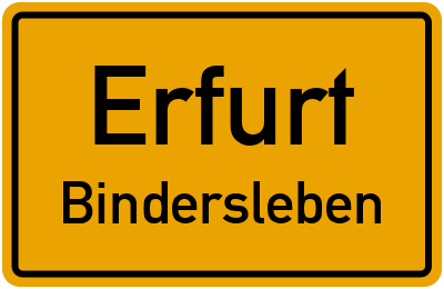 Straßenverzeichnis Erfurt Bindersleben