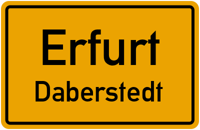 Ortsschild Erfurt Daberstedt