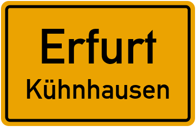 Ortsschild Erfurt Kühnhausen