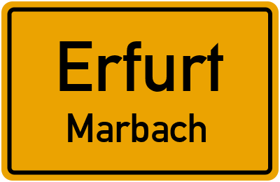 Ortsschild Erfurt Marbach