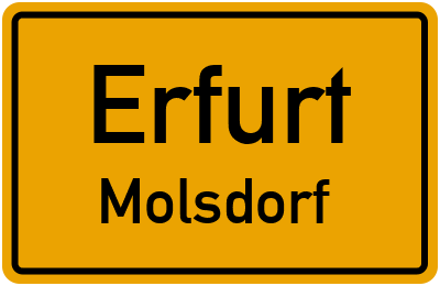 Ortsschild Erfurt Molsdorf