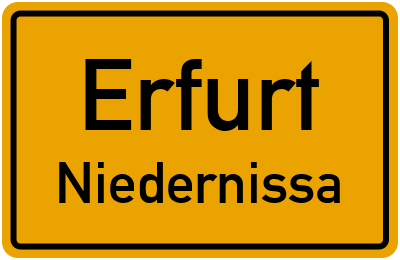 Straßenverzeichnis Erfurt Niedernissa