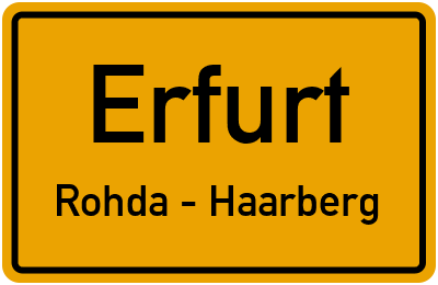 Straßenverzeichnis Erfurt Rohda - Haarberg