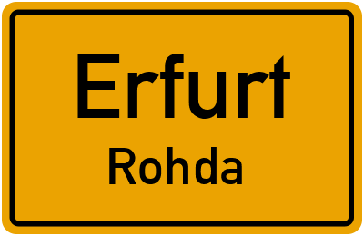 Straßenverzeichnis Erfurt Rohda