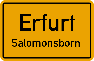 Straßenverzeichnis Erfurt Salomonsborn