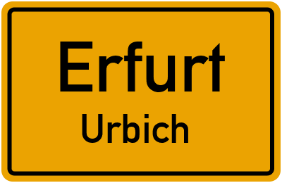 Ortsschild Erfurt Urbich