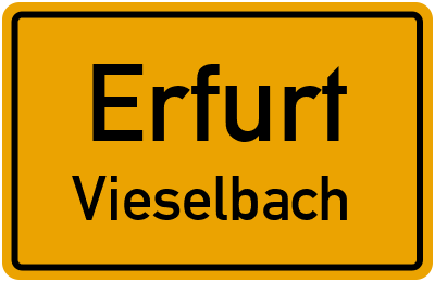 Ortsschild Erfurt Vieselbach