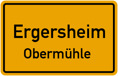 Ortsschild Ergersheim Obermühle