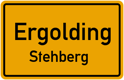 Ortsschild Ergolding Stehberg