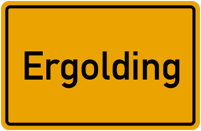 Ortsschild von Ergolding in Bayern