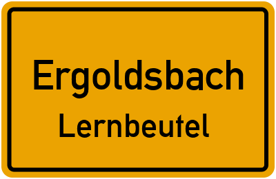 Ortsschild Ergoldsbach Lernbeutel