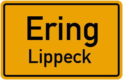 Ortsschild Ering Lippeck