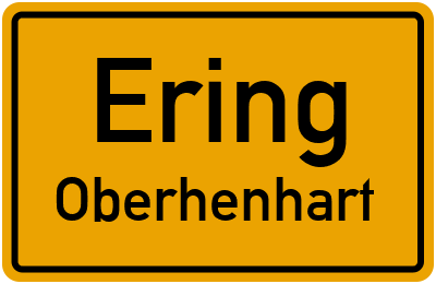Ortsschild Ering Oberhenhart