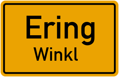 Ortsschild Ering Winkl