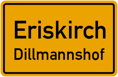 Ortsschild Eriskirch Dillmannshof