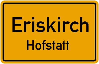 Ortsschild Eriskirch Hofstatt