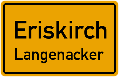 Ortsschild Eriskirch Langenacker