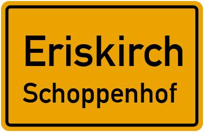 Ortsschild Eriskirch Schoppenhof